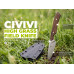 Ніж фіксований EDC CIVIVI High Grass Field Knife (7.4 см) 14C28N / Wood дерево з чохлом