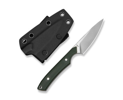 Ніж фіксований EDC CIVIVI High Grass Field Knife (7,4 см) 14C28N / Micarta зелений з чохлом