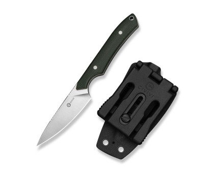 Ніж фіксований EDC CIVIVI High Grass Field Knife (7,4 см) 14C28N / Micarta зелений з чохлом
