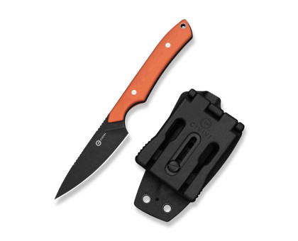Ніж фіксований EDC Civivi High Grass Field Knife (7.4 см) 14C28N / G10 помаранчевий з чохлом