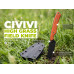 Ніж фіксований EDC Civivi High Grass Field Knife (7.4 см) 14C28N / G10 помаранчевий з чохлом