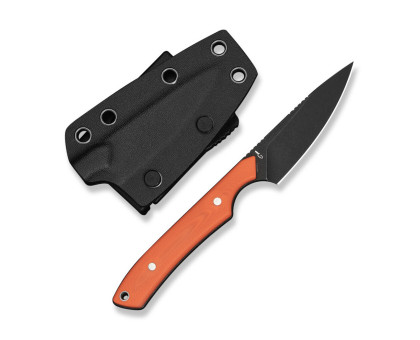 Ніж фіксований EDC Civivi High Grass Field Knife (7.4 см) 14C28N / G10 помаранчевий з чохлом