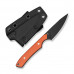Ніж фіксований EDC Civivi High Grass Field Knife (7.4 см) 14C28N / G10 помаранчевий з чохлом