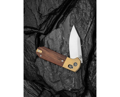 Ніж складаний кишеньковий Civivi Yonder Clip Point (7.3 см) 14C28N / Wood and Brass