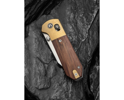 Ніж складаний кишеньковий Civivi Yonder Clip Point (7.3 см) 14C28N / Wood and Brass