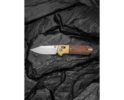 Ніж складаний кишеньковий Civivi Yonder Clip Point (7.3 см) 14C28N / Wood and Brass