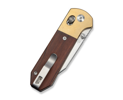 Ніж складаний кишеньковий Civivi Yonder Clip Point (7.3 см) 14C28N / Wood and Brass