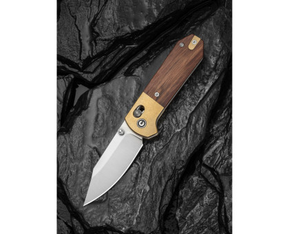 Ніж складаний кишеньковий Civivi Yonder Clip Point (7.3 см) 14C28N / Wood and Brass