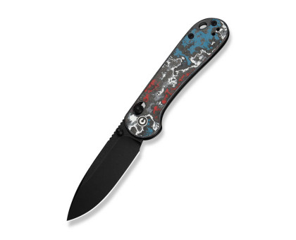 Ніж складаний кишеньковий Civivi Elementum (Crossbar Lock), (7.51 см) CPM S35VN / Nebula FatCarbon Fiber чорний/червоний/синій/білий