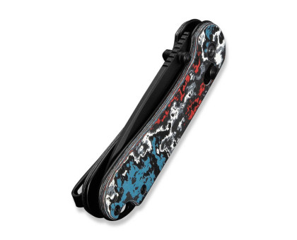 Ніж складаний кишеньковий Civivi Elementum (Crossbar Lock), (7.51 см) CPM S35VN / Nebula FatCarbon Fiber чорний/червоний/синій/білий