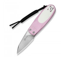Ніж складаний Civivi Purr, (4.65 см) Nitro-V / G10 рожевий/білий