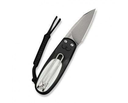 Ніж складаний кишеньковий CIVIVI Purr (4.65 см) Nitro-V / G10 чорний/білий з механізмом Slip Joint