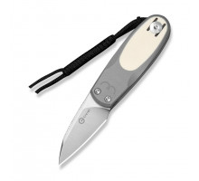 Ніж складаний Civivi Purr, (4.65 см) Nitro-V / G10 сірий/айворі