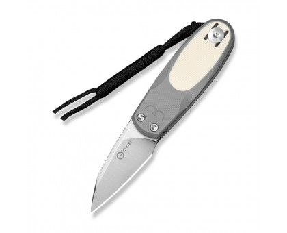 Ніж складаний кишеньковий CIVIVI Purr (4.65 см) Nitro-V / G10 сірий/айворі з механізмом Slip Joint