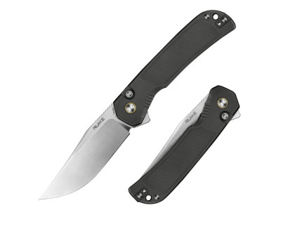 Ніж складаний туристичний Ruike P192-AK (9.1 см) 14C28N / алюмінієвий сплав 6063, сірий