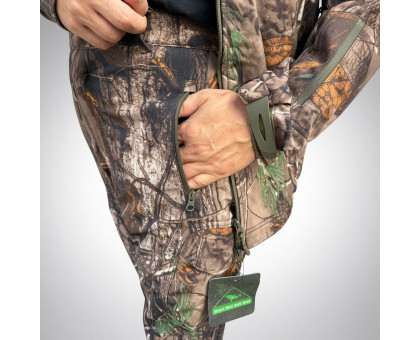 Костюм демісезонний Softshell Gwild Зелений ліс (куртка + штани, фліс)