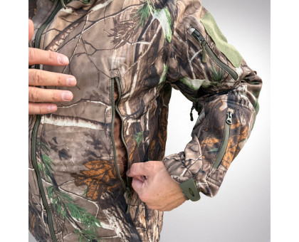 Костюм демісезонний Softshell Gwild Зелений ліс (куртка + штани, фліс)