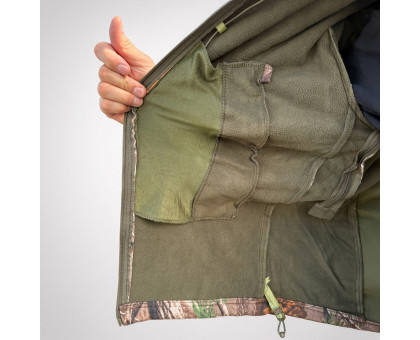 Костюм демісезонний Softshell Gwild Зелений ліс (куртка + штани, фліс)