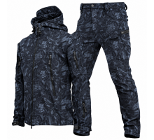 Демісезонний костюм SoftShell Kryptek Чорно-Синій Пітон