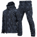Демісезонний костюм SoftShell Gman Kryptek Чорно-Синій Пітон на флісі (куртка + штани)