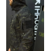 Демісезонний утеплений костюм SoftShell Dark Camou (куртка + штани) на флісі