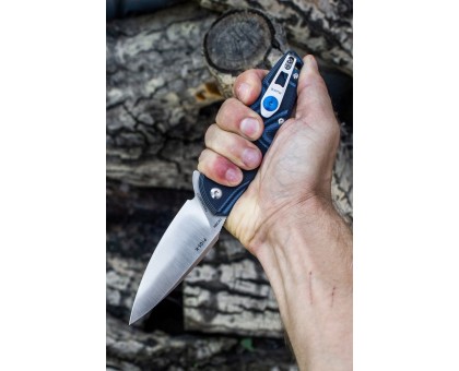 Ніж складний туристичний  Ruike Fang P105-Q, синій