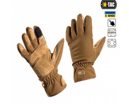 Тактичні рукавиці M-Tac Tactical Waterproof Coyote