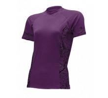 Жіноча термофутболка Reusch Kula T-Shirt Short Sleeves 160g, black / violet
