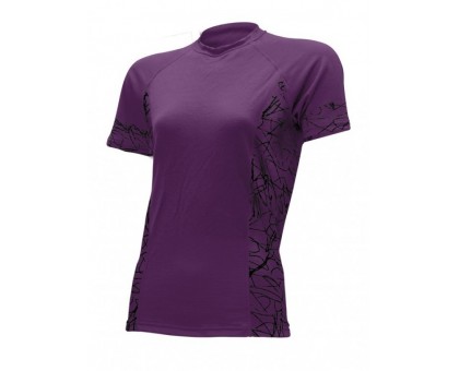 Жіноча термофутболка Reusch Kula T-Shirt Short Sleeves 160g, black / violet