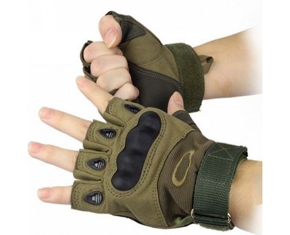 Тактичні рукавиці Oakley Half-Finger Khaki (безпалі)