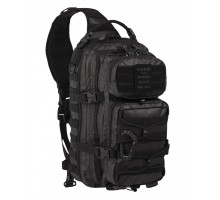 Тактичний однолямковий рюкзак Mil-Tec Tactical Black One Strap Assault Pack Large (29л, оригінал)