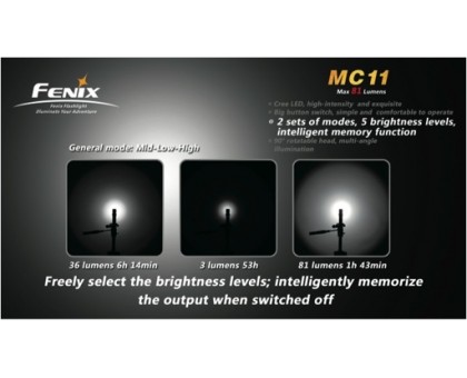 Універсальний, туристичний ліхтар Fenix MC11 Cree XP-E LED R2