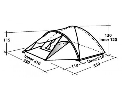 Трьохмісна туристична палатка Easy Camp PHANTOM 300