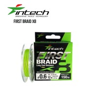 Шнур плетений Intech First Braid PE X8 Green 150м (#0,4 - #2,5PE)