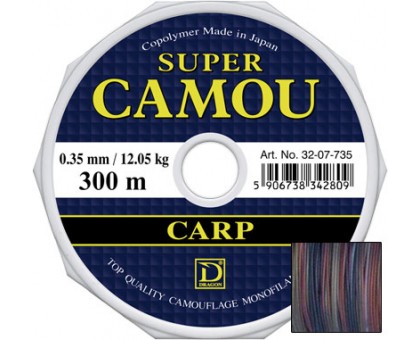 Моножилка Dragon Super Camou Carp (0,25 - 0,35; 300м)