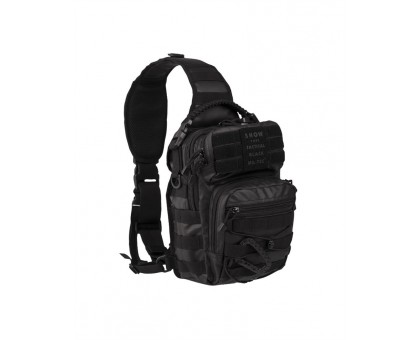 Тактичний однолямковий рюкзак Mil-Tec Tactical Black One Strap Assault Pack Small (10л, оригінал)