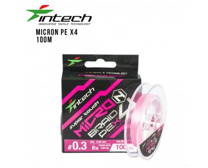 Шнур плетений Intech Micron PE X4 100м (#0,2 - #0,4PE)
