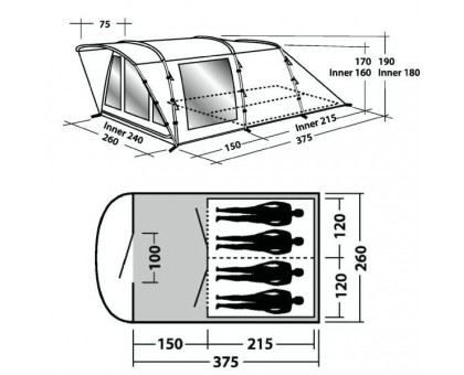 Палатка Easy Camp Boston 400
