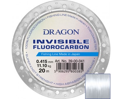 Флюорокарбонова ліска Dragon Invisible Fluorocarbon (0,12 - 0,60; 20м)