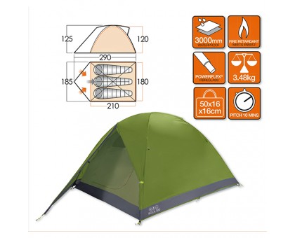 Трьохмісна туристична палатка Vango Rock 300 Herbal