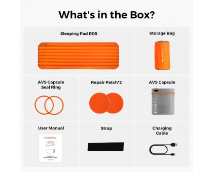 Flextail Tiny Slleeping Pad R05 AVS: помаранчевий самонадувний килимок