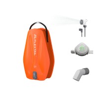 Душ портативний із ємністю та насосом Flextail Tiny Shower Bag, 20л, помаранчевий