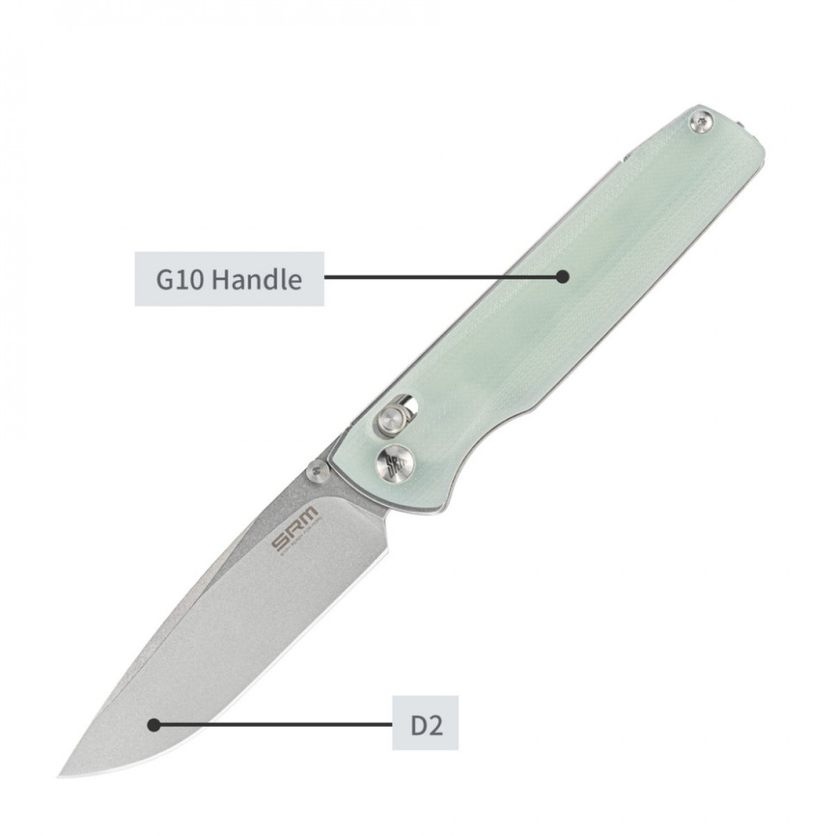 Купити Ніж SRM Terrier 258L-GC D2/G10 зелений