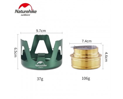 Пальник спиртовий Naturehike NH Alcohol Burner steel NH18L001-T, зелений