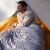Спальник Naturehike CW700 з натуральним пухом L, жовто-сірий