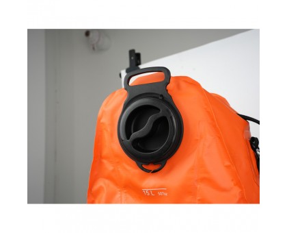 Душ портативний Flextail Tiny Shower Bag 20л з насосом. Помаранчевий.