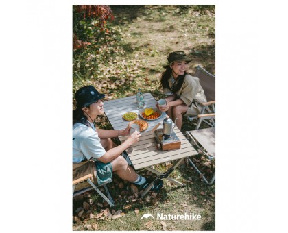 Naturehike Складаний стіл T01, 89х60 см: вуглецева сталь, бежевий