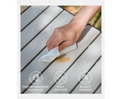 Naturehike Складаний стіл T01, 89х60 см: вуглецева сталь, бежевий