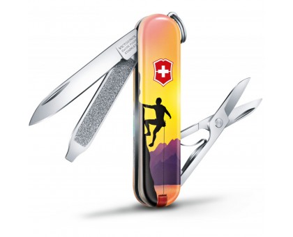 Складной нож Victorinox CLASSIC LE "Climb High" 58мм/1сл/7функ/цветн/чехол /ножн