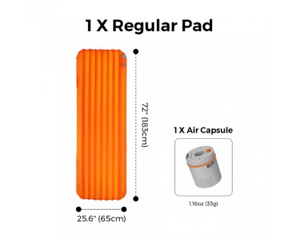 Flextail Tiny Slleeping Pad R05 AVS: помаранчевий самонадувний килимок